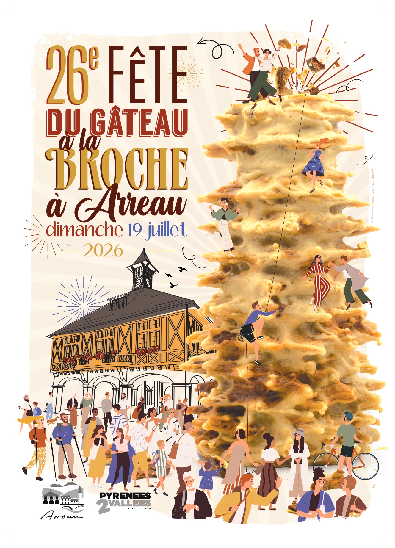 affiche fete du gateau à la broche