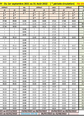 horaires bus