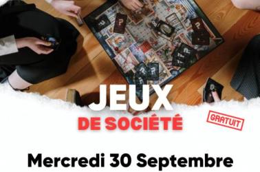 Affiches Septembre - Jeux société - 30 septembre